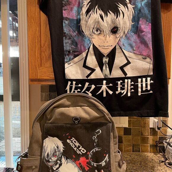 Tokyo Ghoul Canvas Backpack and Matching Shirt Men’s Large - Picture 15 of 15